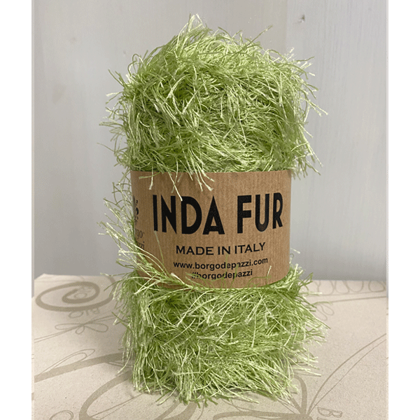 Cordoncino peloso verde chiaro