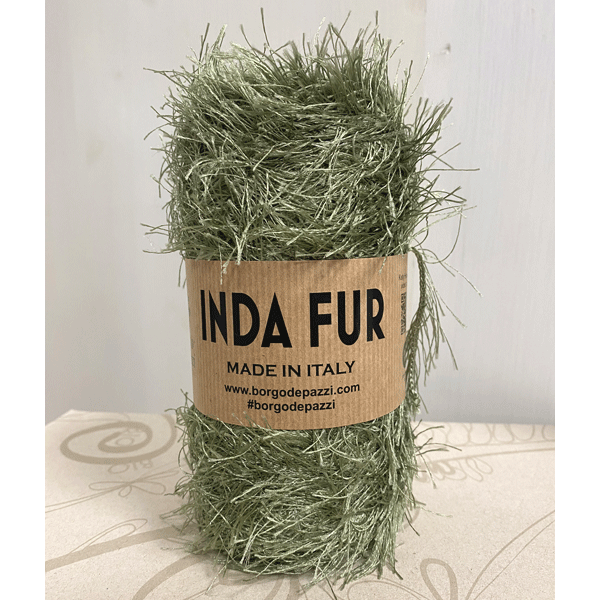 Cordoncino peloso verde oliva