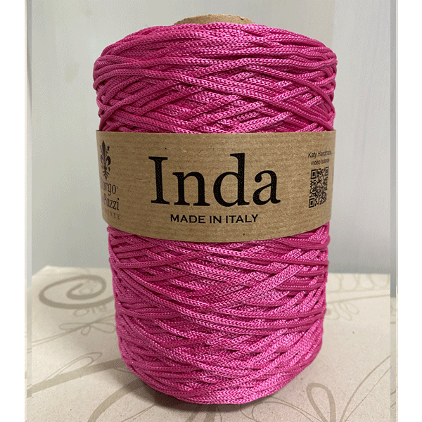 Cordino lucido 4 mm fuxia