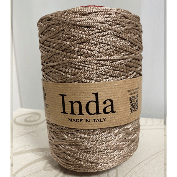 Cordino lucido 4 mm sabbia