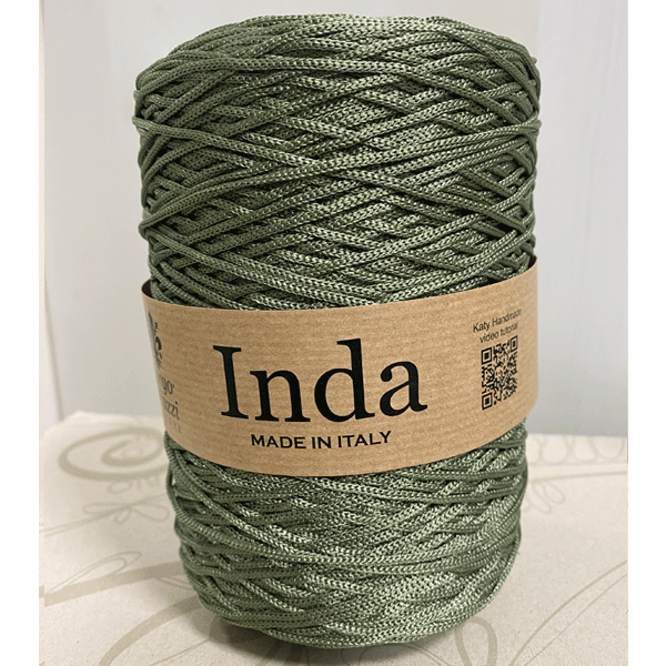 Cordino lucido 4 mm verde oliva