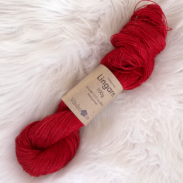 Filato Lino colore 12 rosso