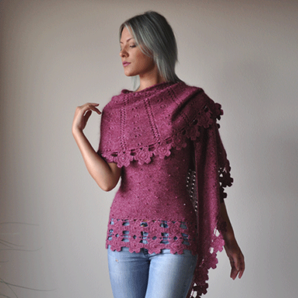 Scialle - Raspberry Silk