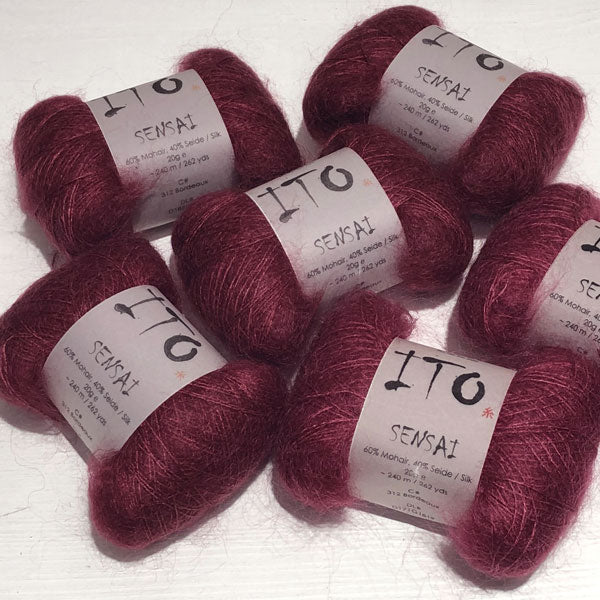 Filato Ito Sensai bordeaux 312, bagno D225Y87640