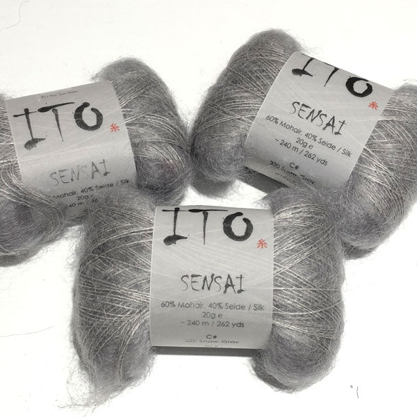 Filato Ito Sensai snow grey 320, bagno D171Y5119