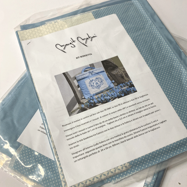 Kit borsa da cucire e ricamare cuore
