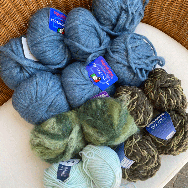 Filati offerta lotto blu glitter