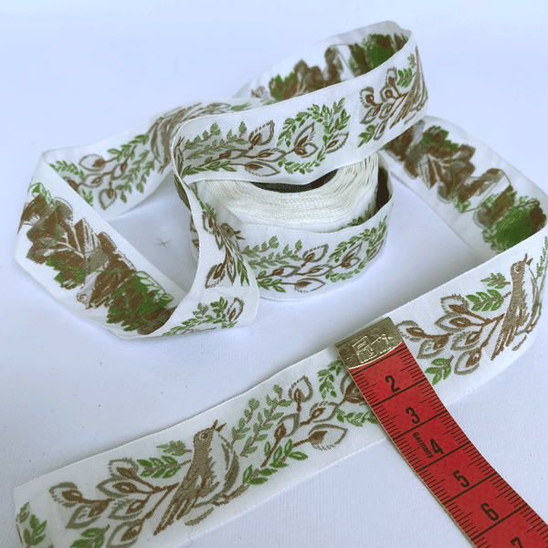 Nastro jacquard uccelli