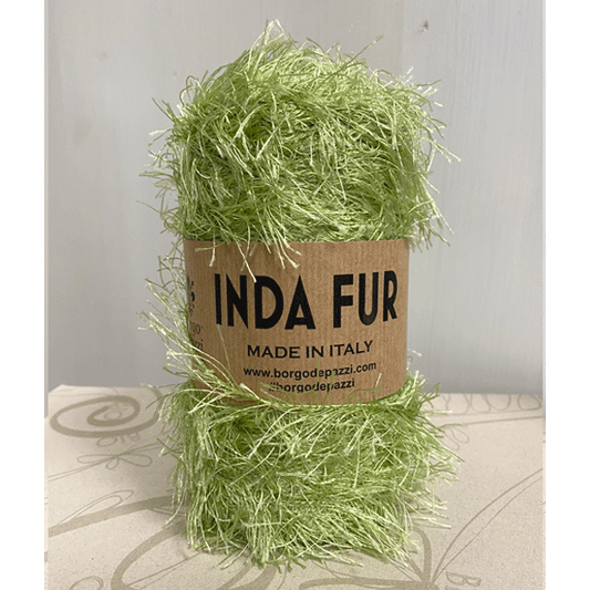 Cordoncino peloso verde chiaro