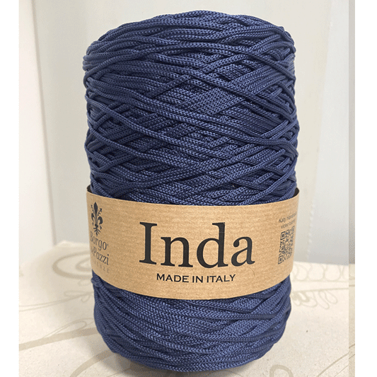 Cordino lucido 4 mm blu