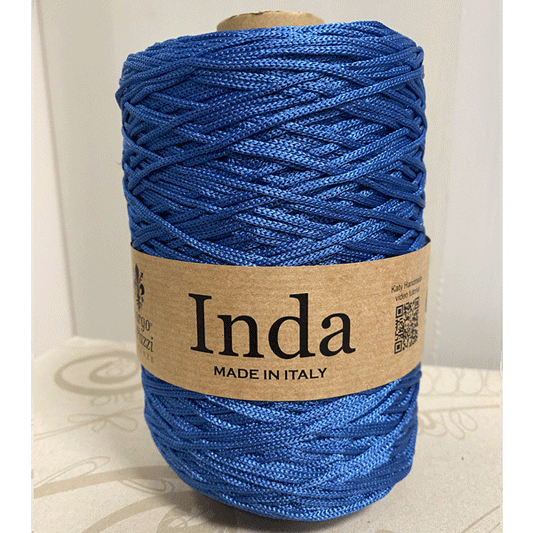 Cordino lucido 4 mm bluette