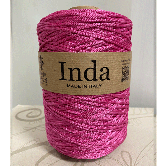 Cordino lucido 4 mm fuxia