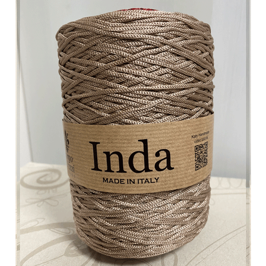Cordino lucido 4 mm sabbia