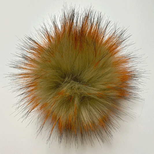 Pompon beige-arancione