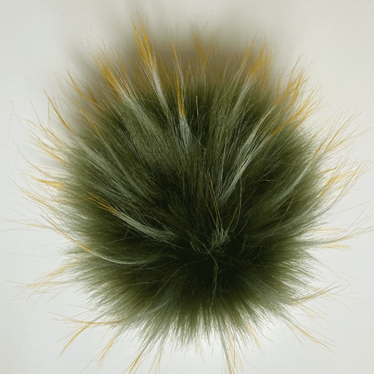 Pompon verde-arancione